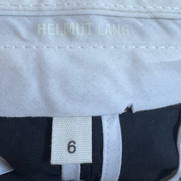 Helmut Lang trousers black dress pants 100% wool wide straight leg size 6 - Picture 2 of 10